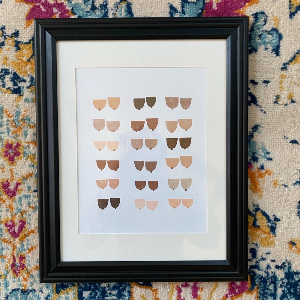 Abstract female framed print